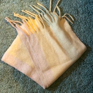 Rainbow pastel blanket scarf